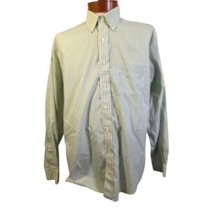 Brooks Brothers 346 Plaid Button Down Shirt Men's Size L Non Iron Cotton
